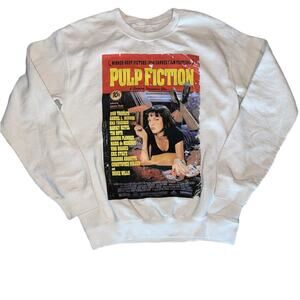 Pulp Fiction Graphic White Sweatshirt size Small